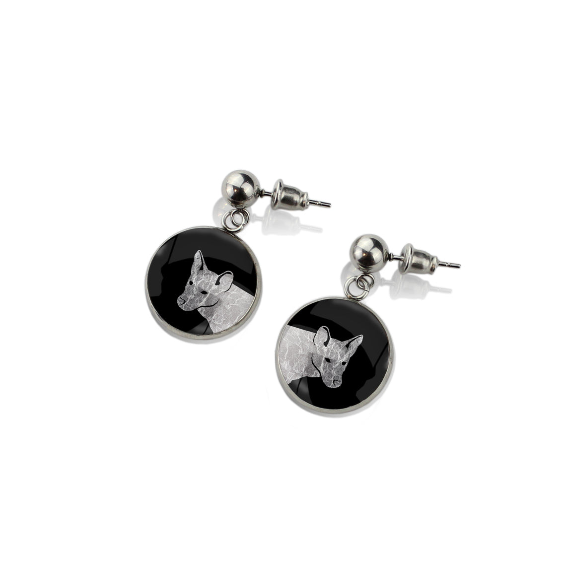 DINGO CLOSE-UP DANGLE DROP CIRCLE EARRINGS - MFY207 - in Circle Box