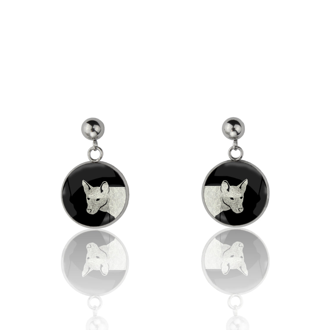 DINGO CLOSE-UP DANGLE DROP CIRCLE EARRINGS - MFY207S - on Satchel
