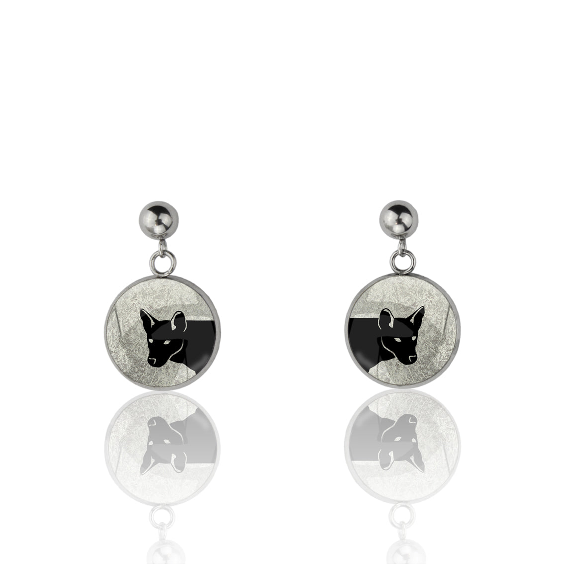 DINGO CLOSE-UP DANGLE DROP CIRCLE EARRINGS - MFY207 - in Circle Box