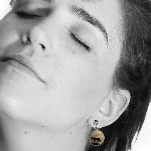 DINGO DANGLE DROP CIRCLE EARRINGS - MFY208 - in Circle Box