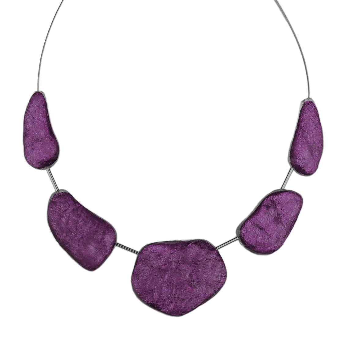 DOUCE ROCAILLE ROCK SHAPE ROUGH SURFACE MONOCOLOR ADJUSTABLE NECKLACE - F017