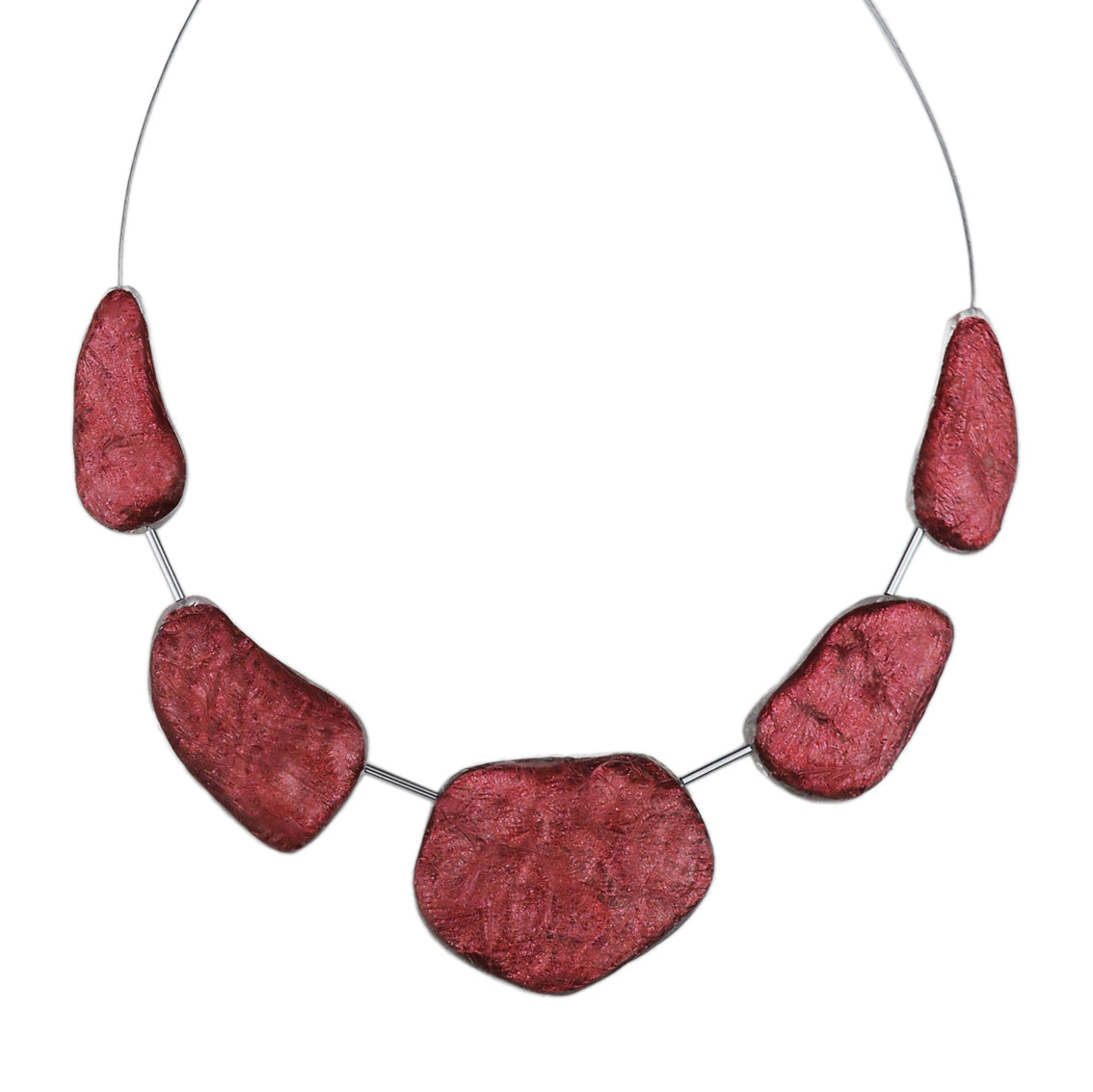 DOUCE ROCAILLE ROCK SHAPE ROUGH SURFACE MONOCOLOR ADJUSTABLE NECKLACE - F017