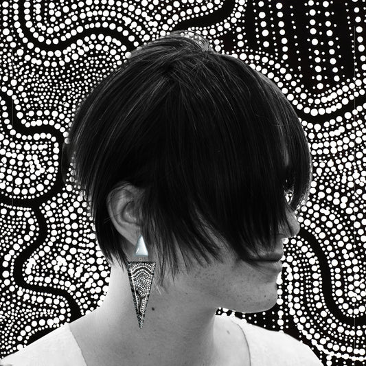 ATHENA DOUBLE TRIANGLE STATEMENT EARRINGS - ST004