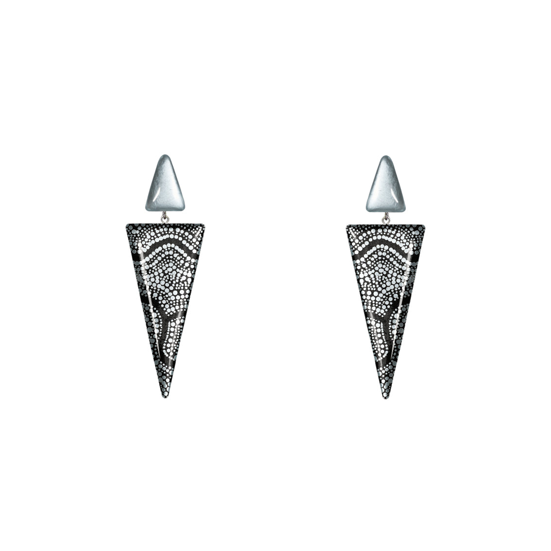 ATHENA DOUBLE TRIANGLE STATEMENT EARRINGS - ST004