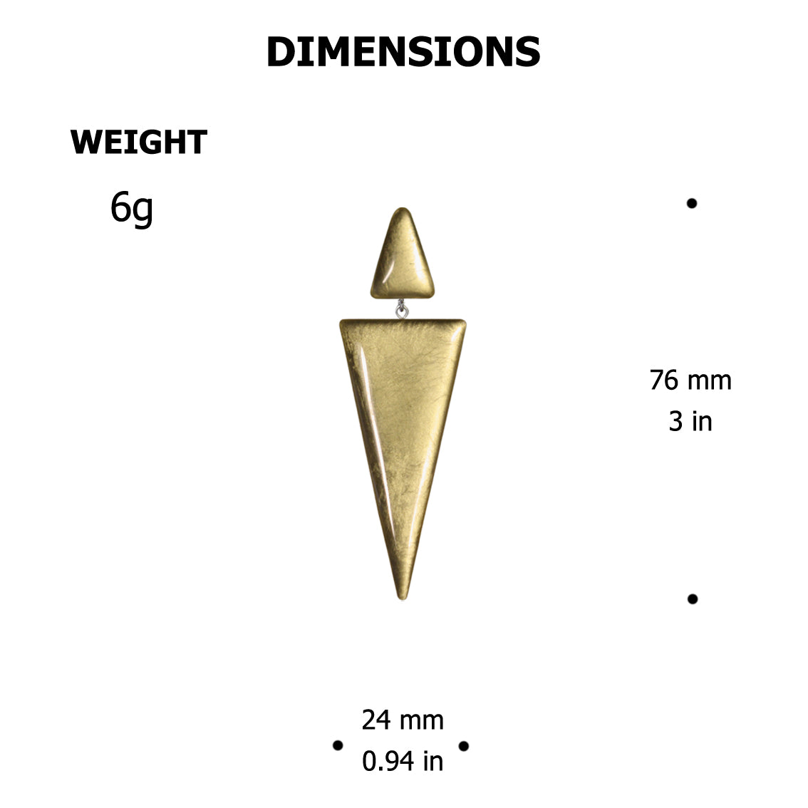 ENTRECHAT DOUBLE TRIANGLE STATEMENT EARRINGS - ST005