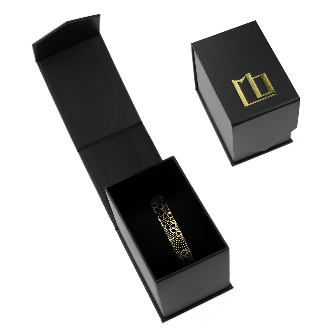 ELSIE GOLD AND BLACK ADJUSTABLE MINI  BRACELET - SD234