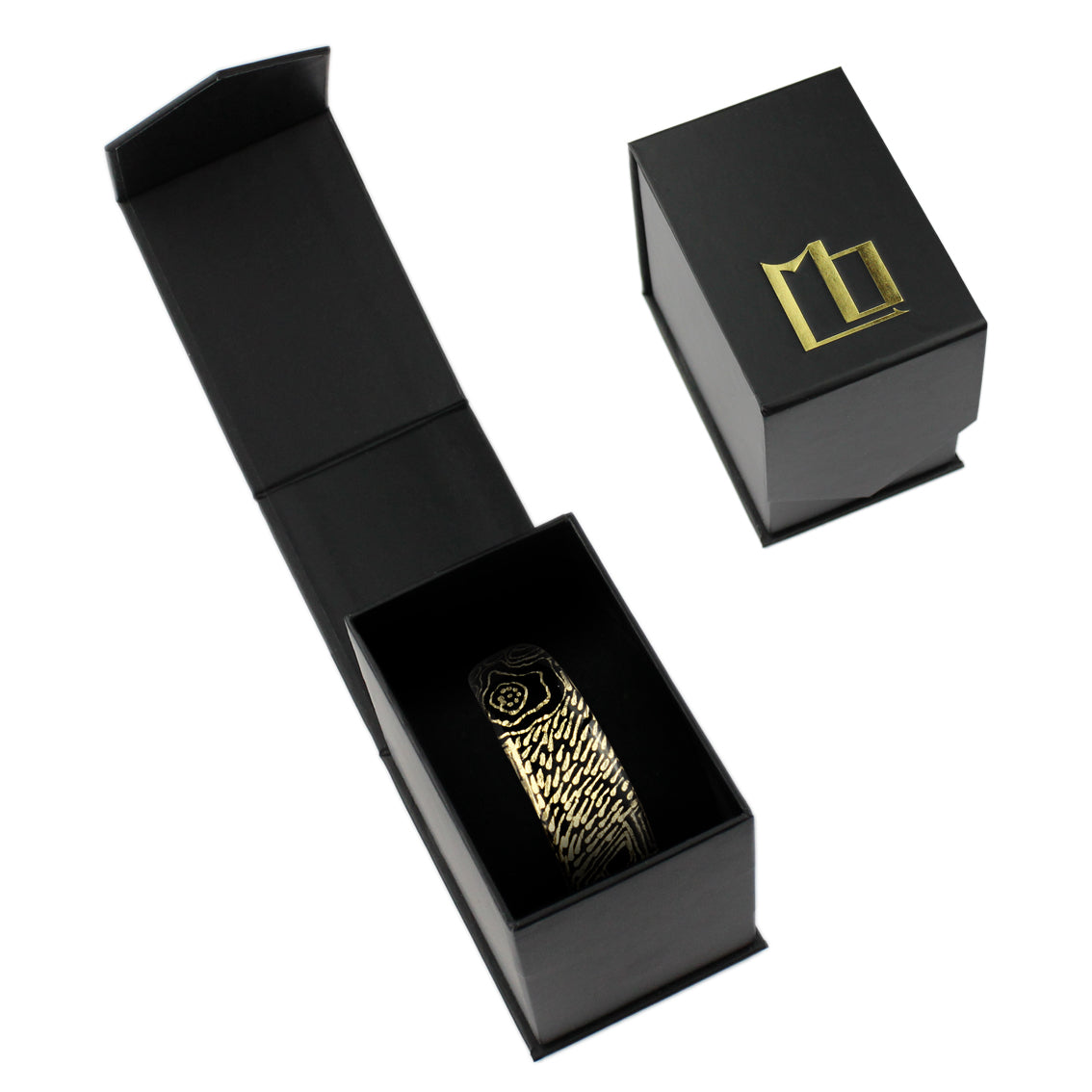 ELSIE GOLD AND BLACK ADJUSTABLE NARROW BRACELET - SD235