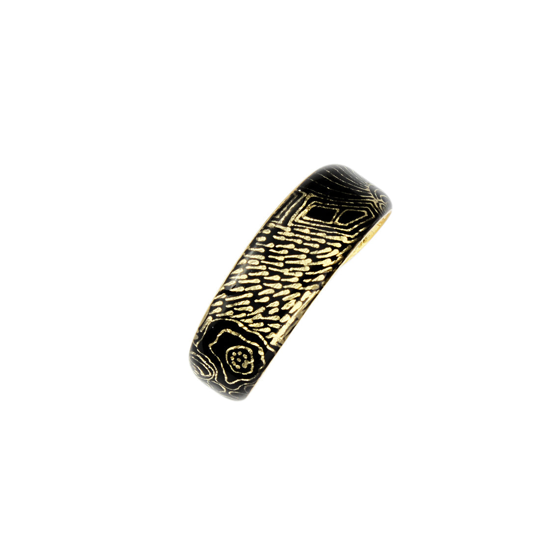 ELSIE GOLD AND BLACK ADJUSTABLE NARROW BRACELET - SD235