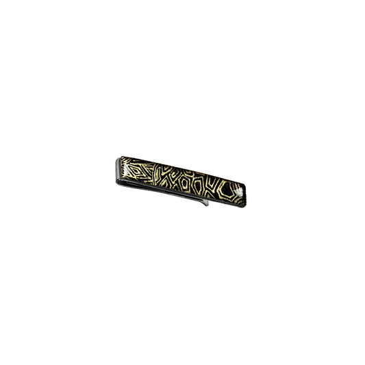 ELSIE GOLD AND BLACK ELEGANT TIE-CLIP - SD240
