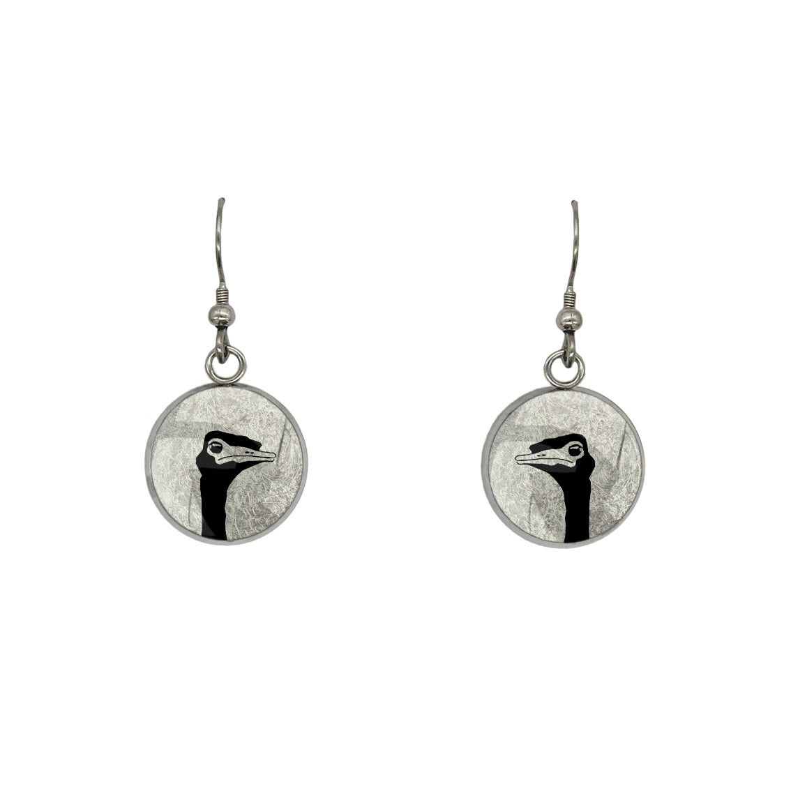 EMU CLOSE-UP DANGLE DROP CIRCLE EARRINGS - MFY217S - on Satchel