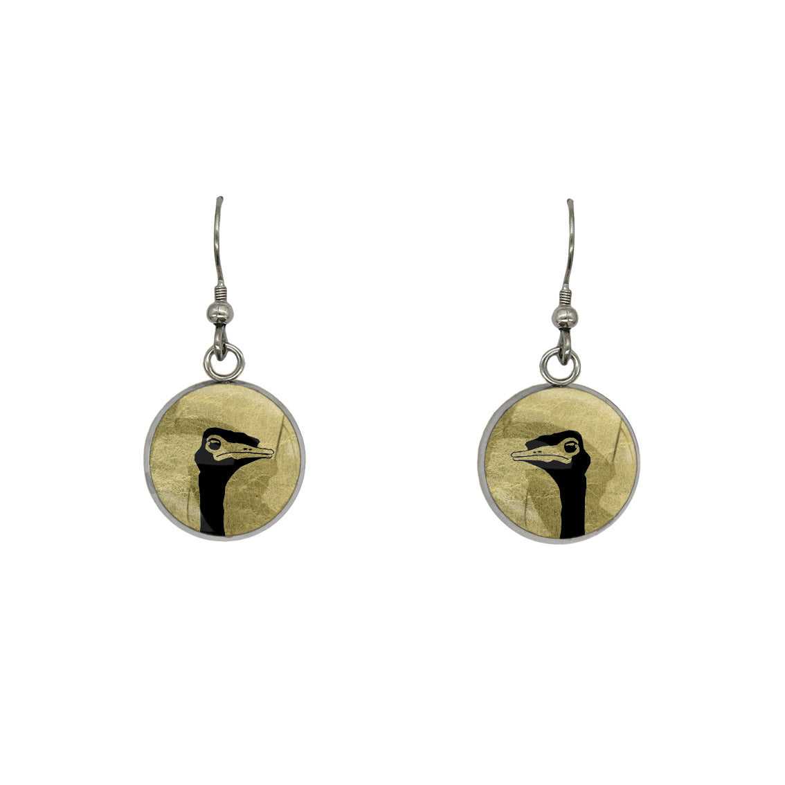 EMU CLOSE-UP DANGLE DROP CIRCLE EARRINGS - MFY217S - on Satchel