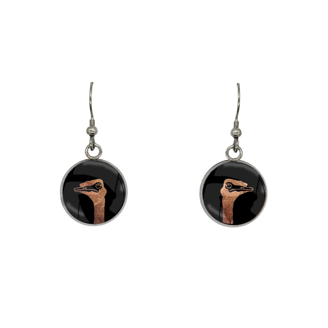 EMU CLOSE-UP DANGLE DROP CIRCLE EARRINGS - MFY217S - on Satchel