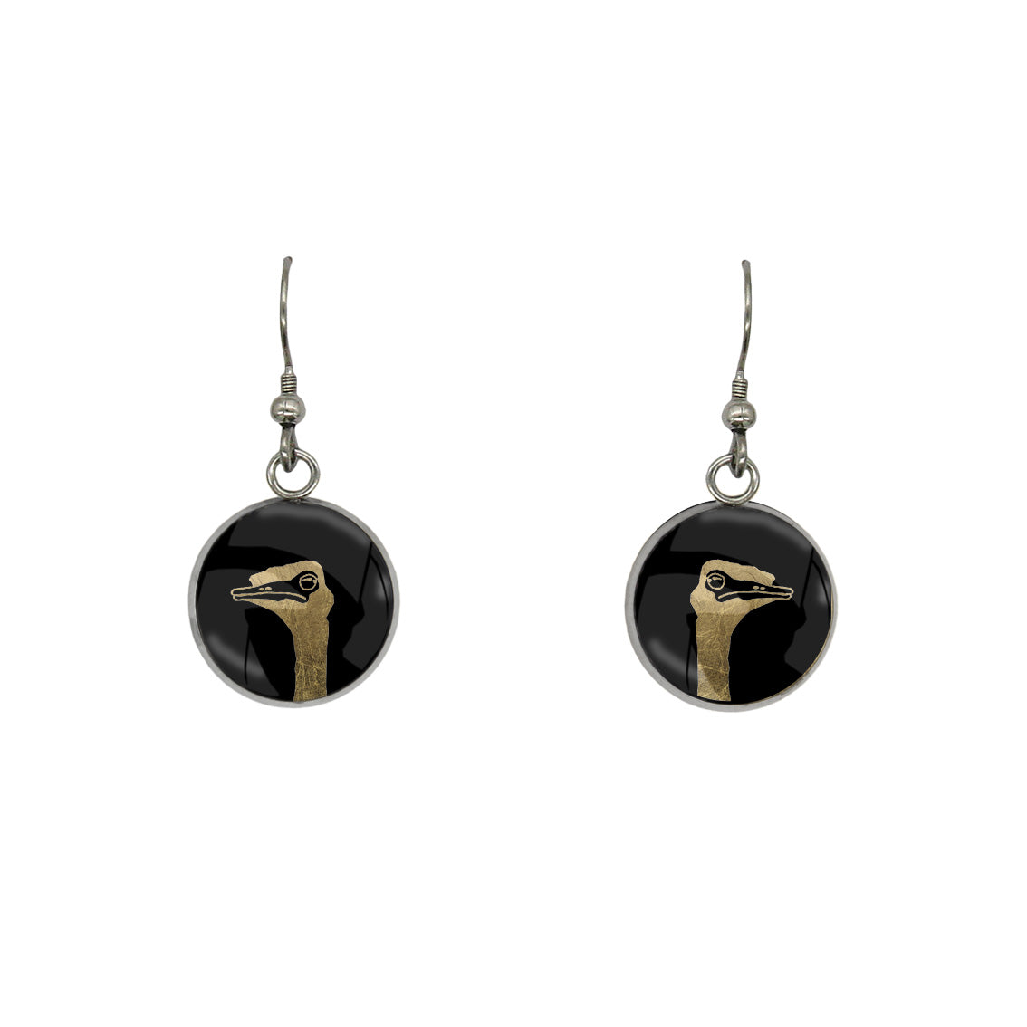 EMU CLOSE-UP DANGLE DROP CIRCLE EARRINGS - MFY217S - on Satchel
