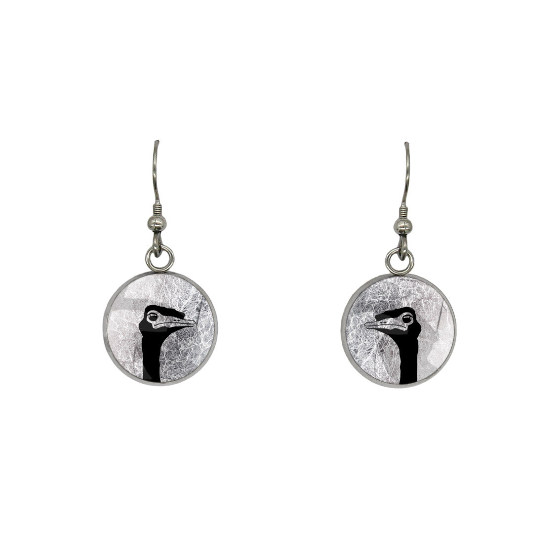 EMU CLOSE-UP DANGLE DROP CIRCLE EARRINGS - MFY217S - on Satchel