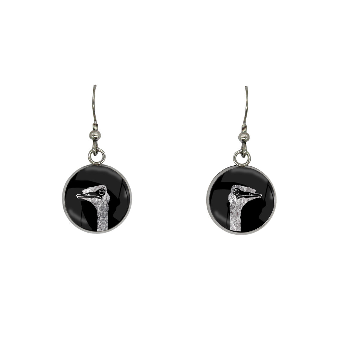 EMU CLOSE-UP DANGLE DROP CIRCLE EARRINGS - MFY217S - on Satchel