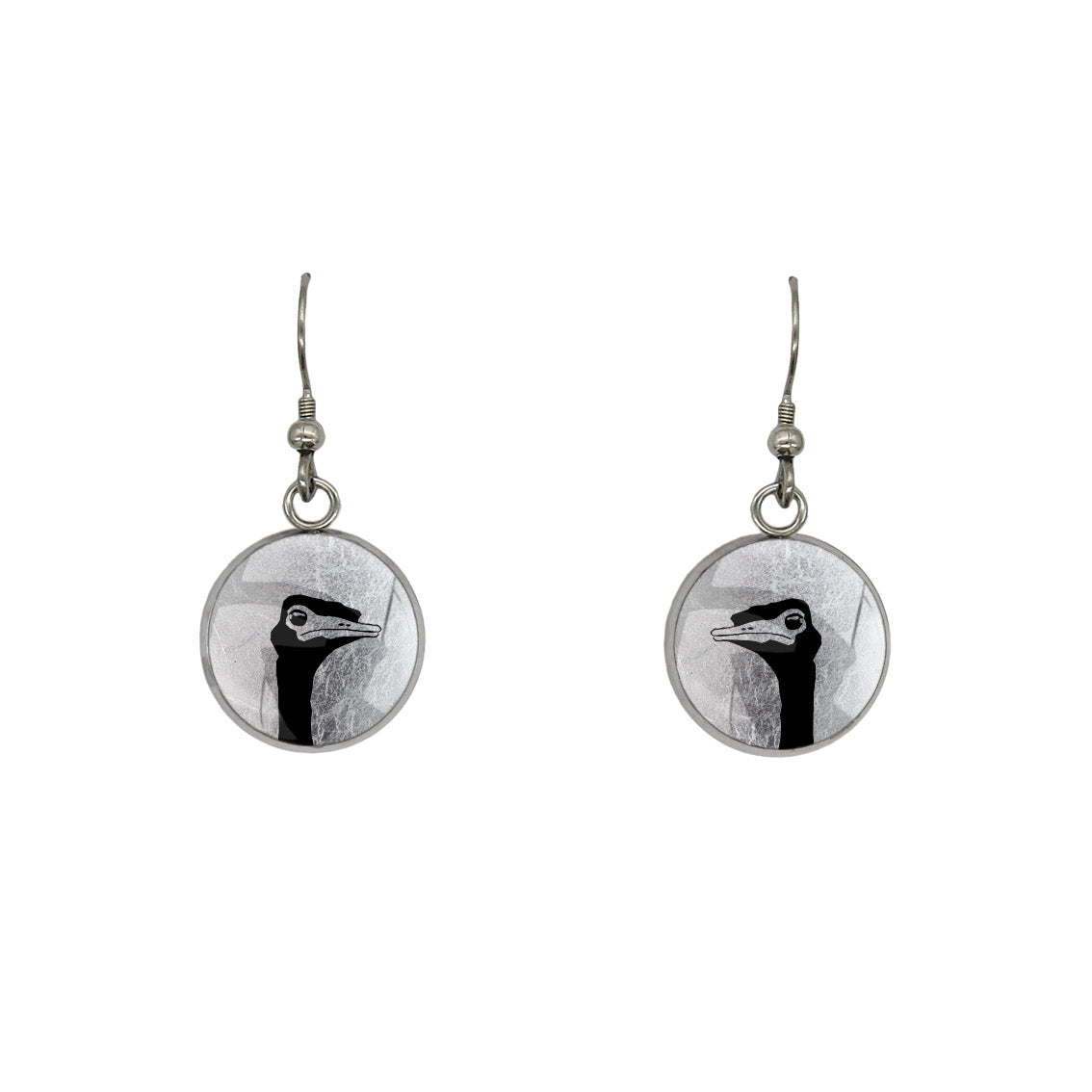EMU CLOSE-UP DANGLE DROP CIRCLE EARRINGS - MFY217S - on Satchel