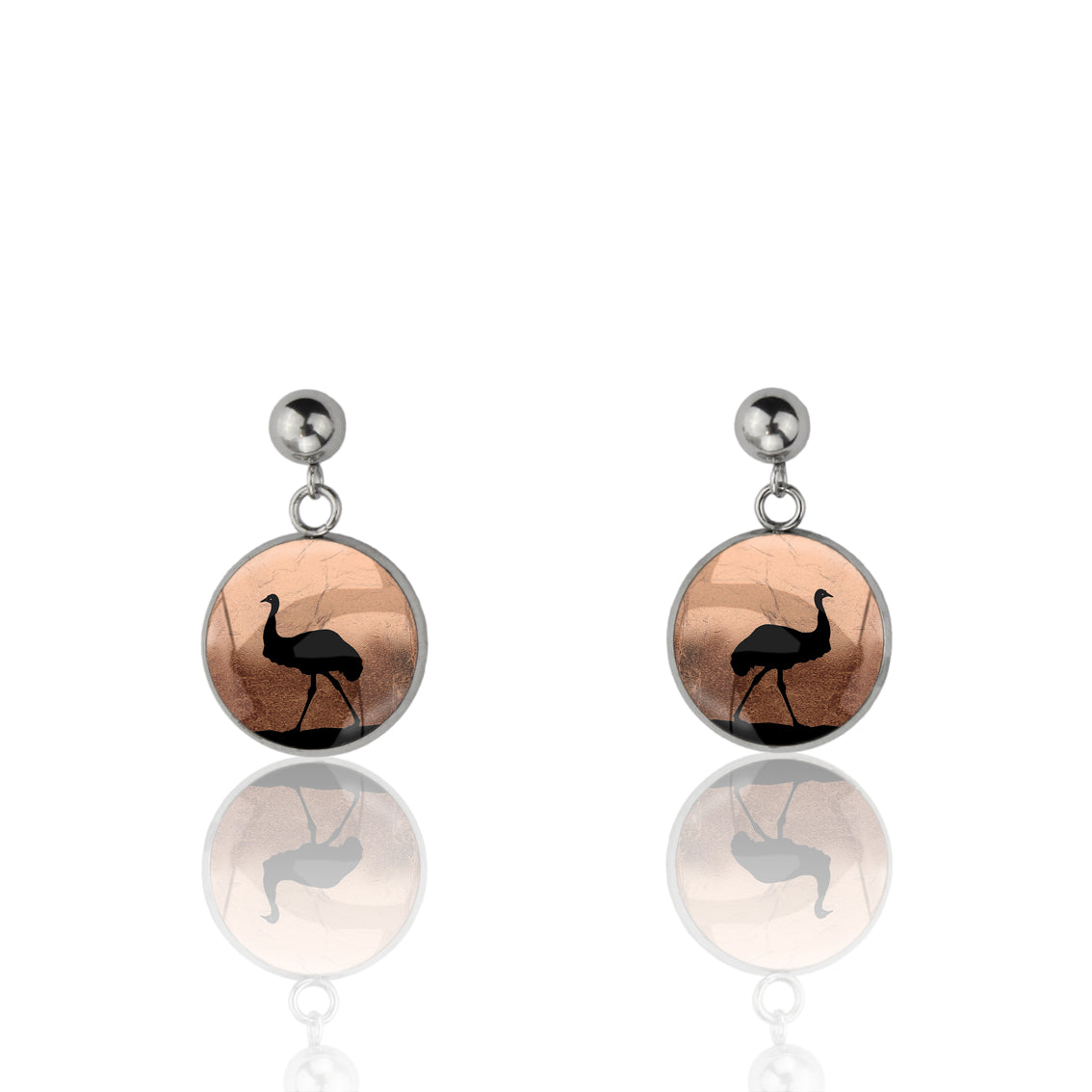 EMU DANGLE DROP CIRCLE EARRINGS - MFY218S - on Satchel