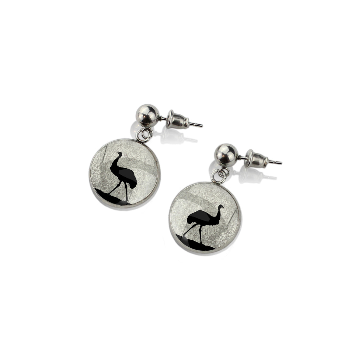 EMU DANGLE DROP CIRCLE EARRINGS - MFY218 - in Circle Box