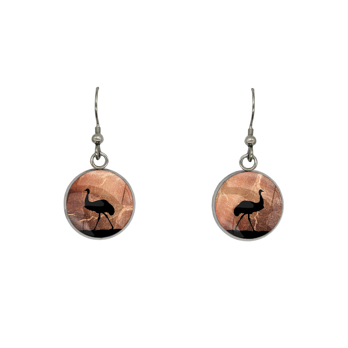 EMU DANGLE DROP CIRCLE EARRINGS - MFY218S - on Satchel