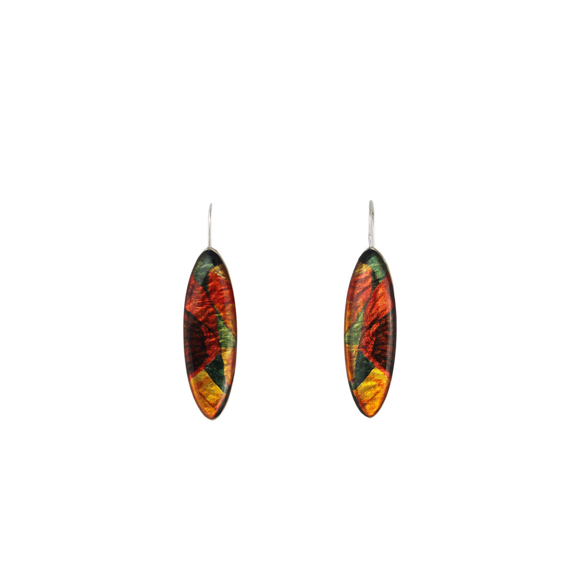 ENTRECHAT BRIGHT COLORS DANGLE DROP LONG EARRINGS - D008