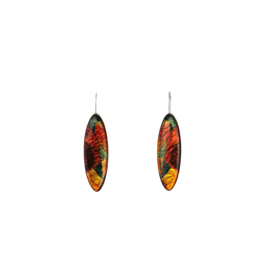 ENTRECHAT BRIGHT COLORS DANGLE DROP LONG EARRINGS - D008