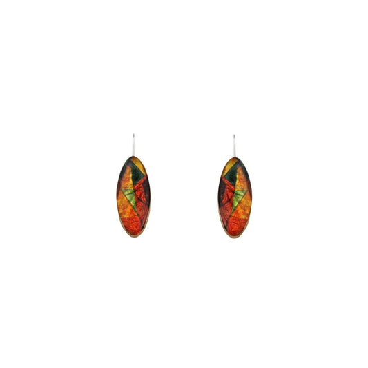 ENTRECHAT BRIGHT COLORS DANGLE DROP NARROW EARRINGS - D148