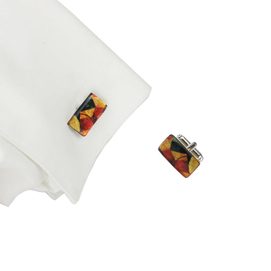 ENTRECHAT BRIGHT COLORS ELEGANT RECTANGLE CUFFLINKS - D056