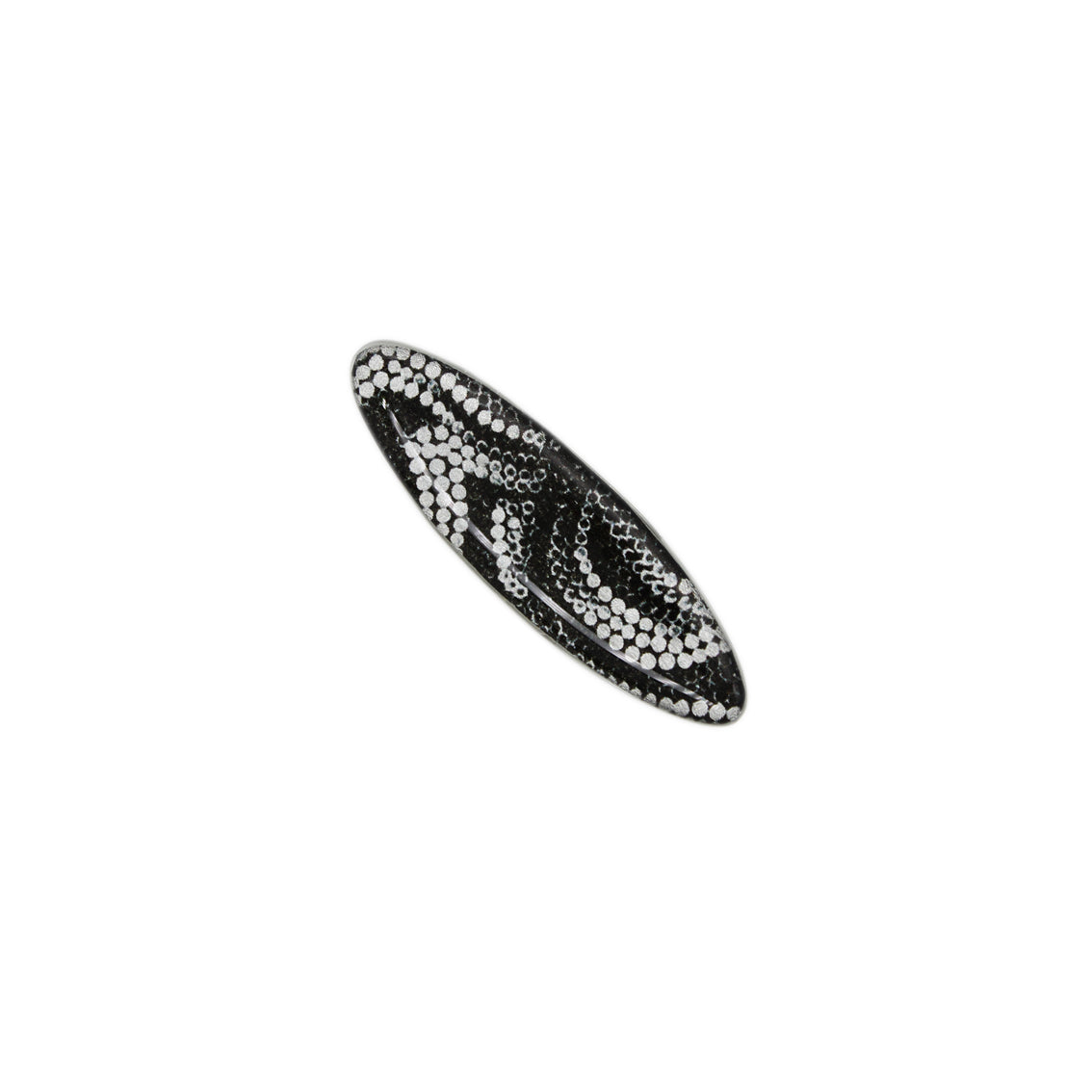 FABRIANNE SILVER AND BLACK STATEMENT BROOCH - SD360