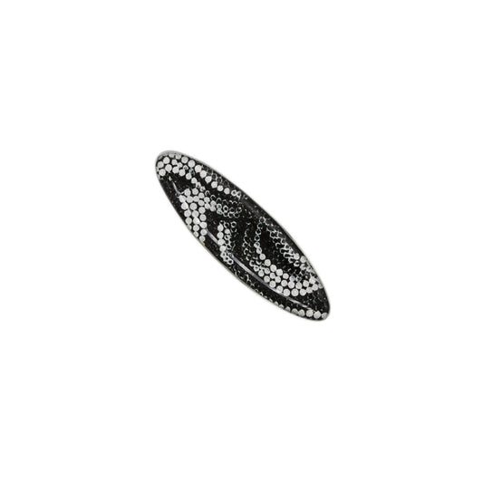 FABRIANNE SILVER AND BLACK STATEMENT BROOCH - SD360