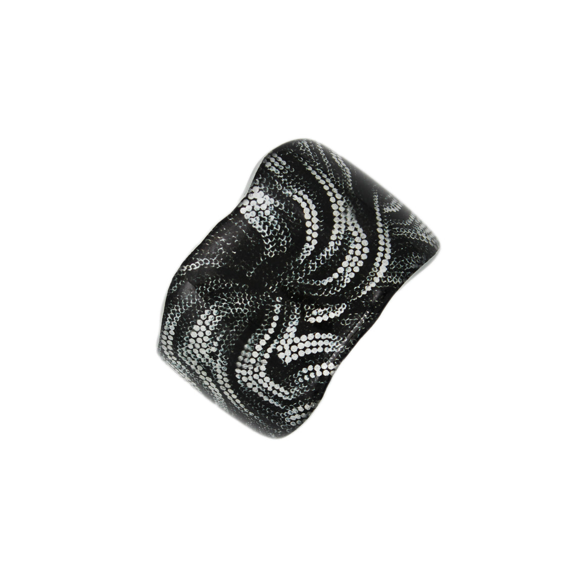 FABRIANNE SILVER AND BLACK ADJUSTABLE STATEMENT BRACELET - SD358