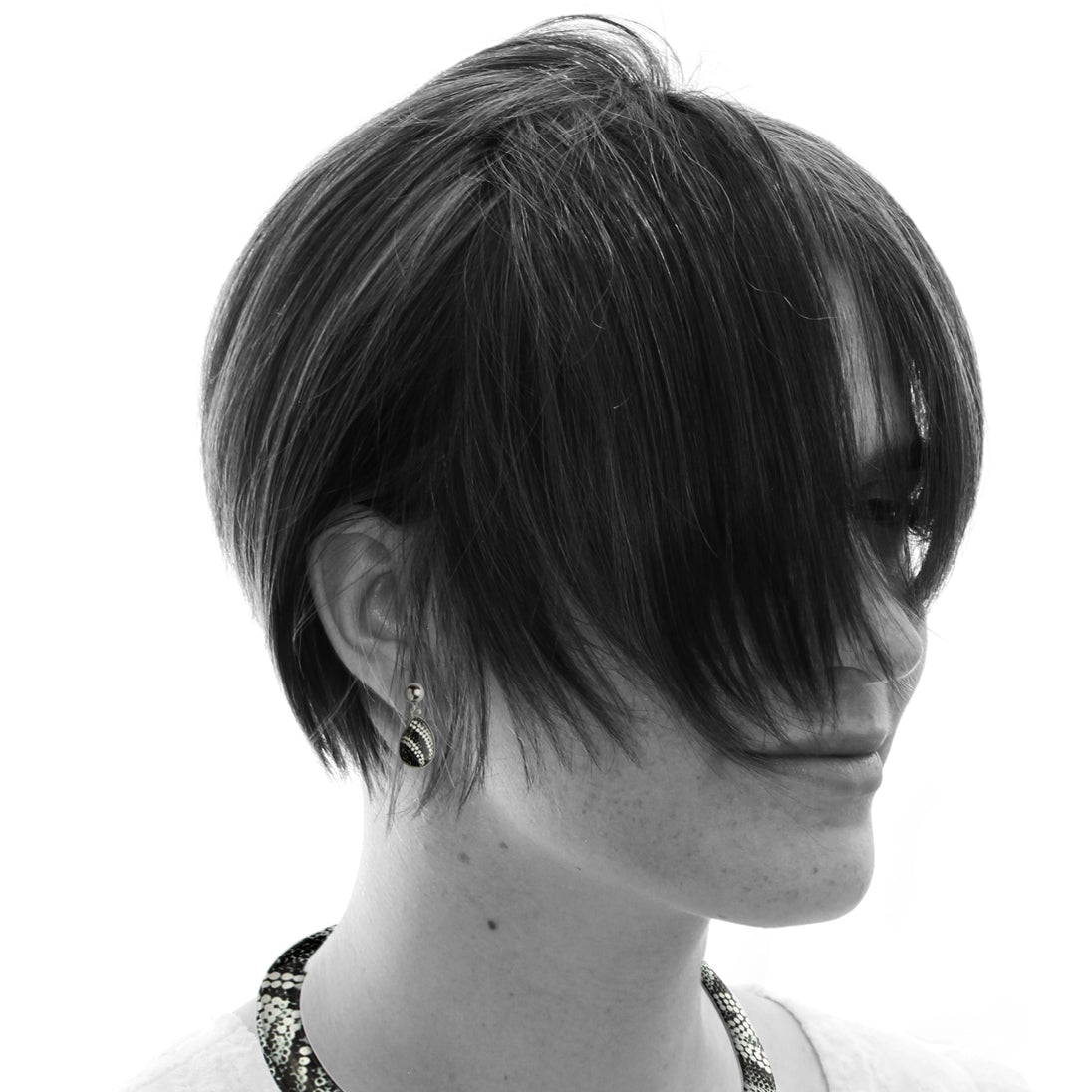 DANDLE DROP FABRIANNE SILVER AND BLACK EARRINGS - SD345S - on Satchel