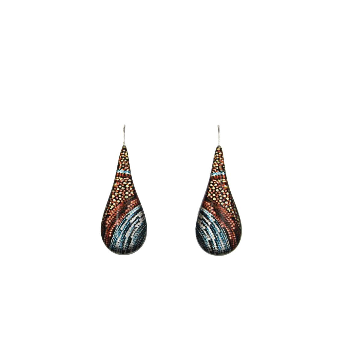 DANDLE LARGE DROP FABRIANNE MULTICOLOR EARRINGS - SD363