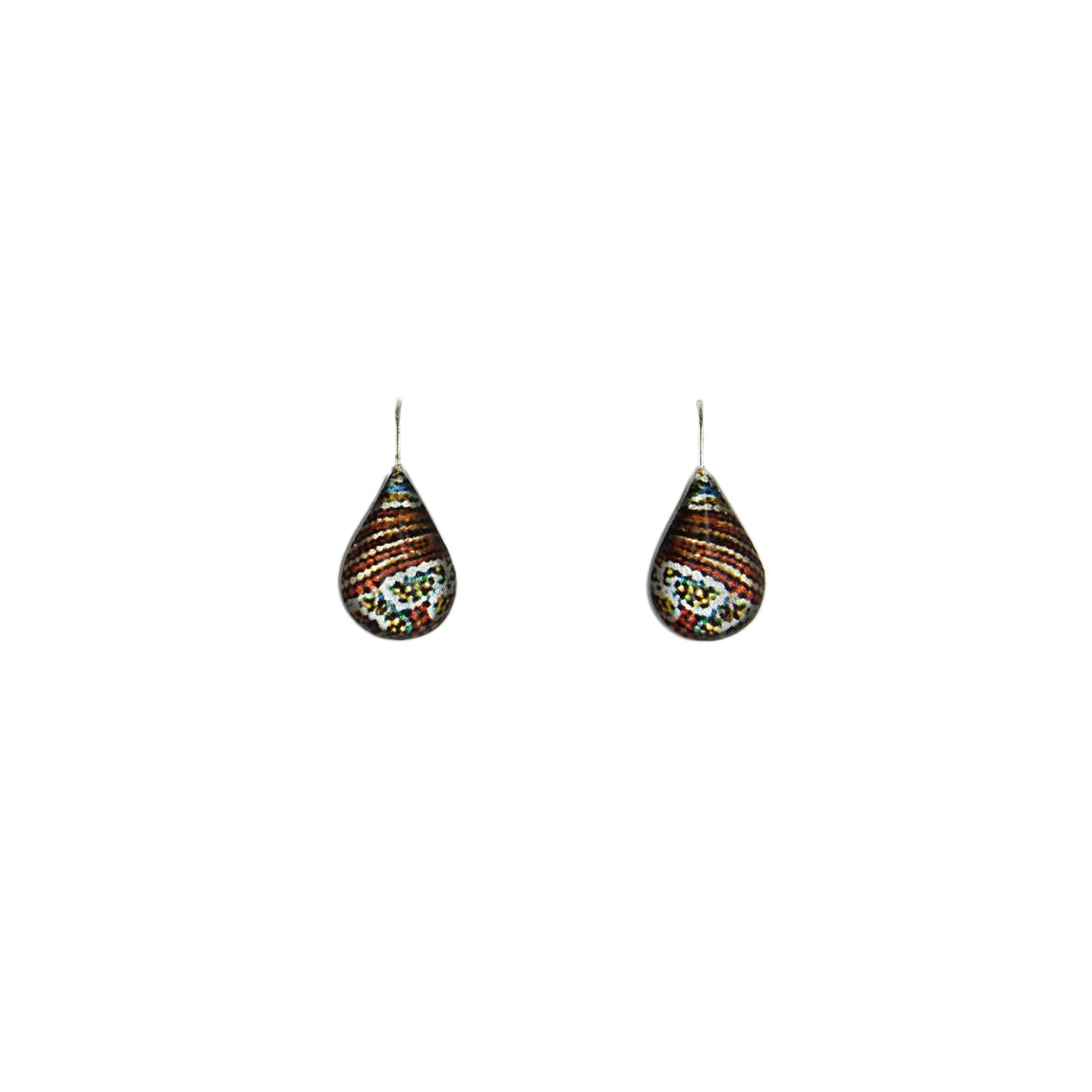 DANDLE DROP FABRIANNE DOMED MULTICOLOR EARRINGS - SD362