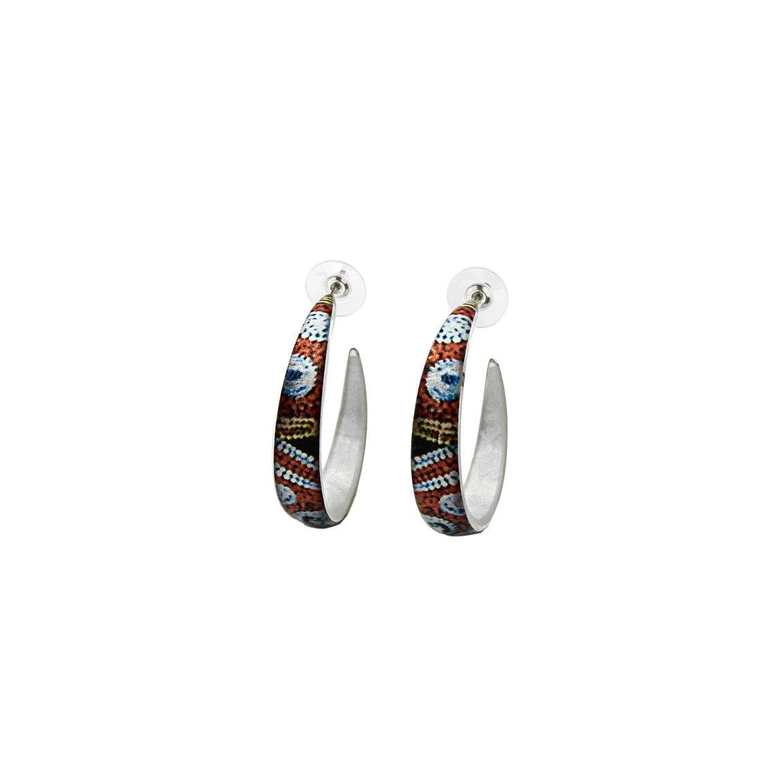 FABRIANNE MULTICOLOR STATEMENT LOOP EARRINGS - SD364