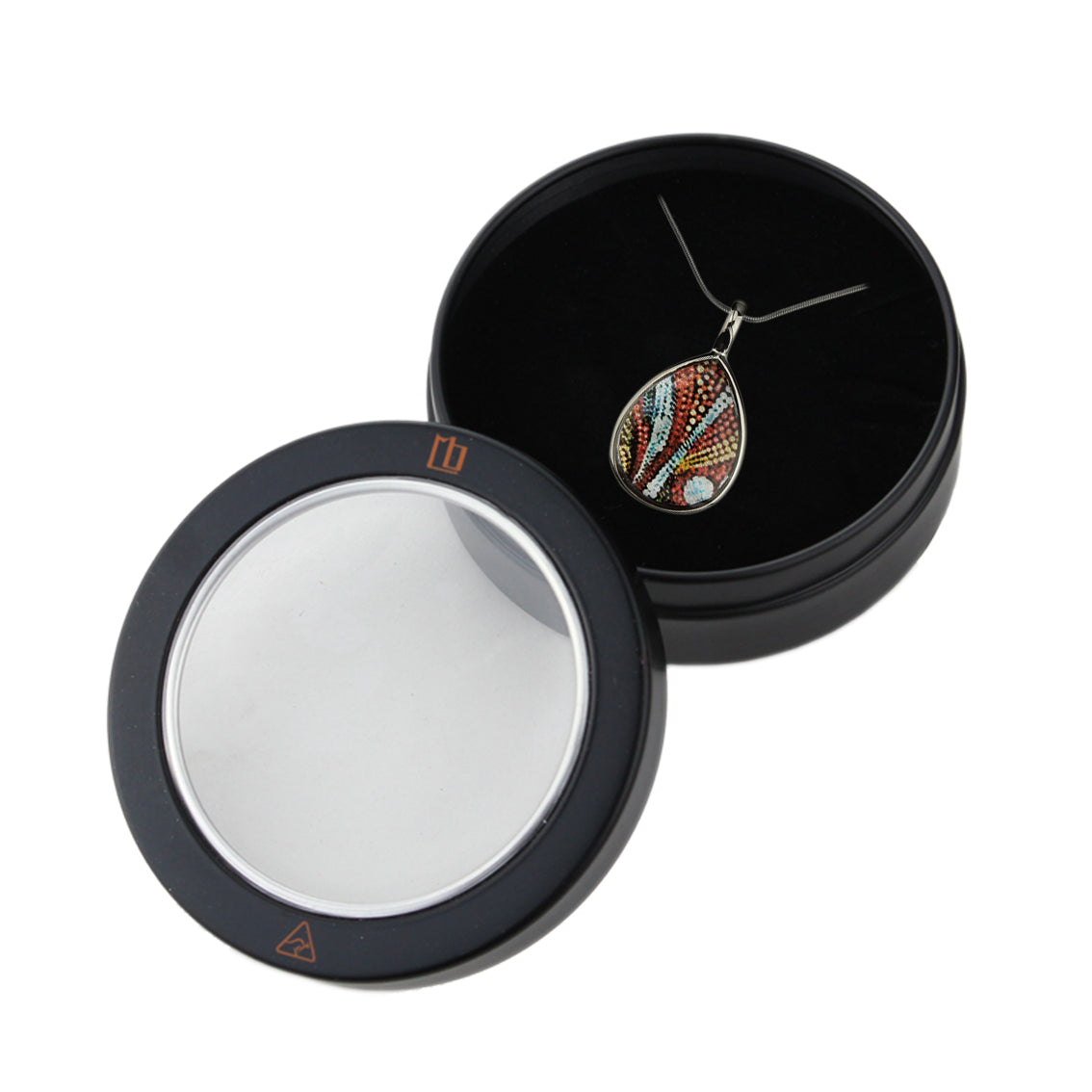 FABRIANNE MULTICOLOR DROP PENDANT ON A CHAIN NECKLACE - SD367 - in Circle Box