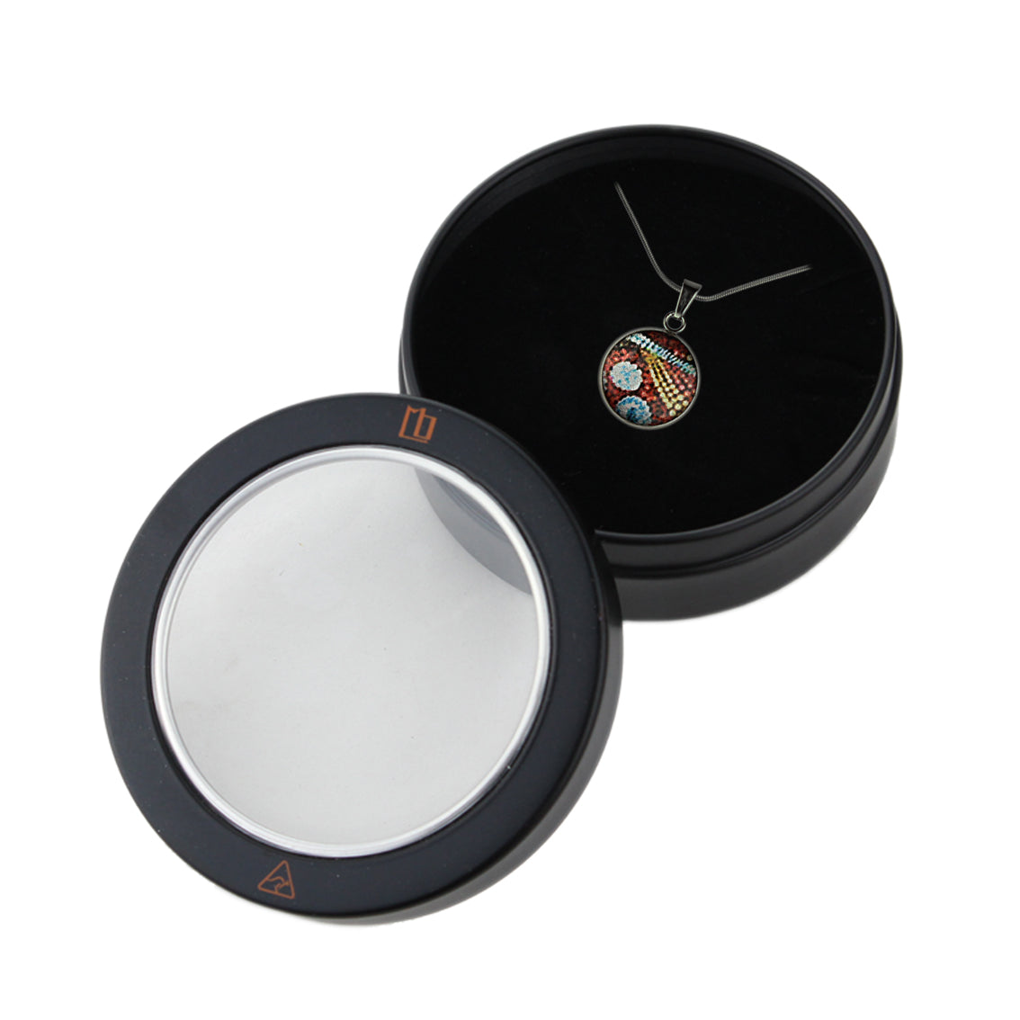 FABRIANNE MULTICOLOR XS CIRCLE PENDANT ON A CHAIN NECKLACE - SD366 - in Circle Box