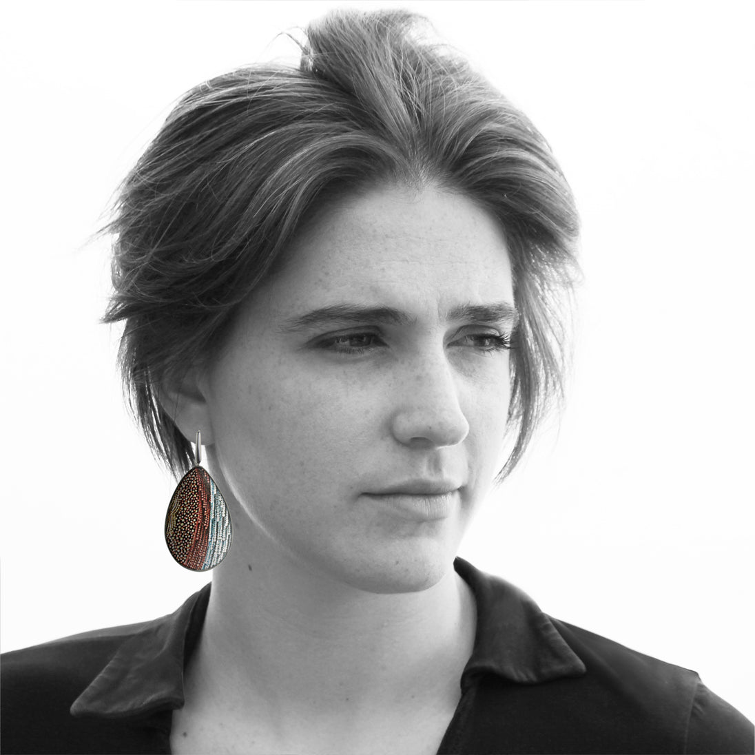 DANDLE DROP FABRIANNE STATEMENT XXL MULTICOLOR DROP EARRINGS - SD365