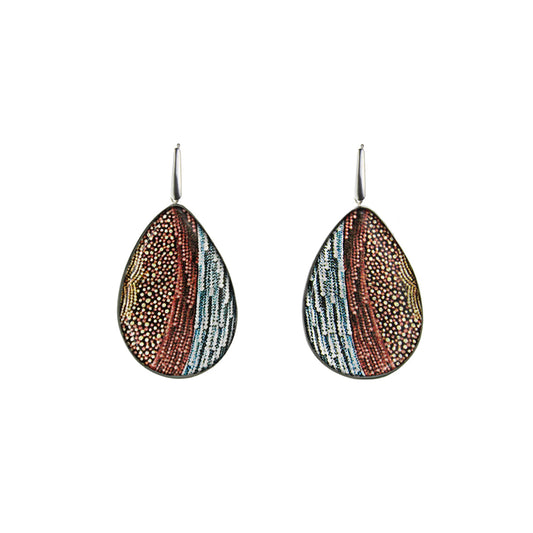 DANDLE DROP FABRIANNE STATEMENT XXL MULTICOLOR DROP EARRINGS - SD365