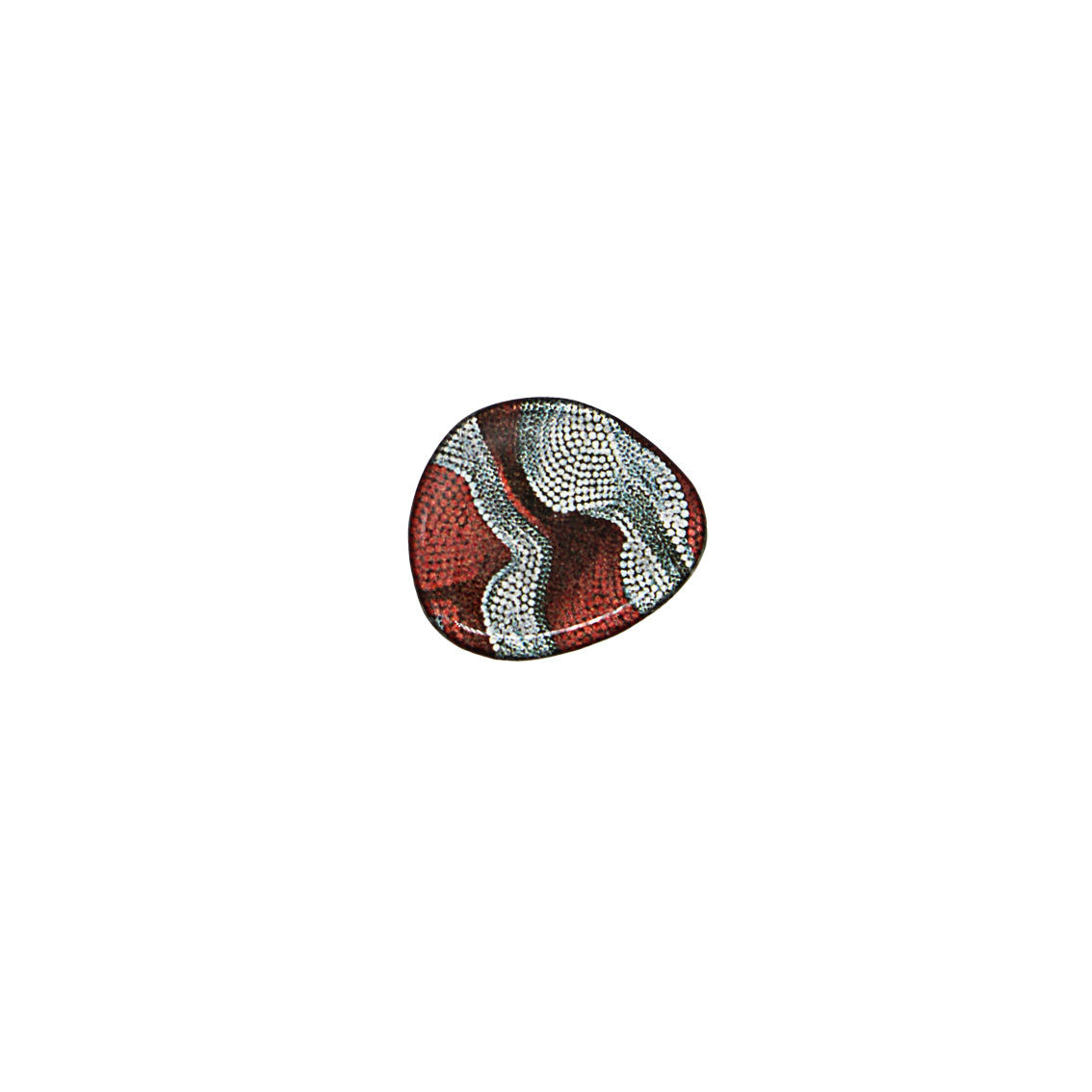 FABRIANNE RED AND SILVER STATEMENT ADJUSTABLE RING - SD343