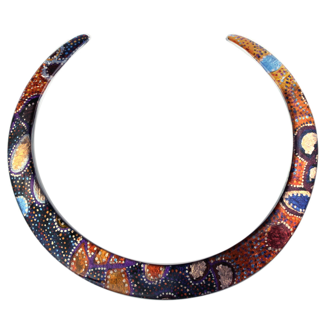 GAYLE ORANGE ADJUSTABLE FITTED NECKLACE - SD011