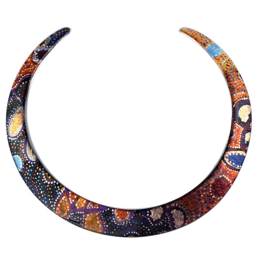 GAYLE ORANGE ADJUSTABLE FITTED NECKLACE - SD011