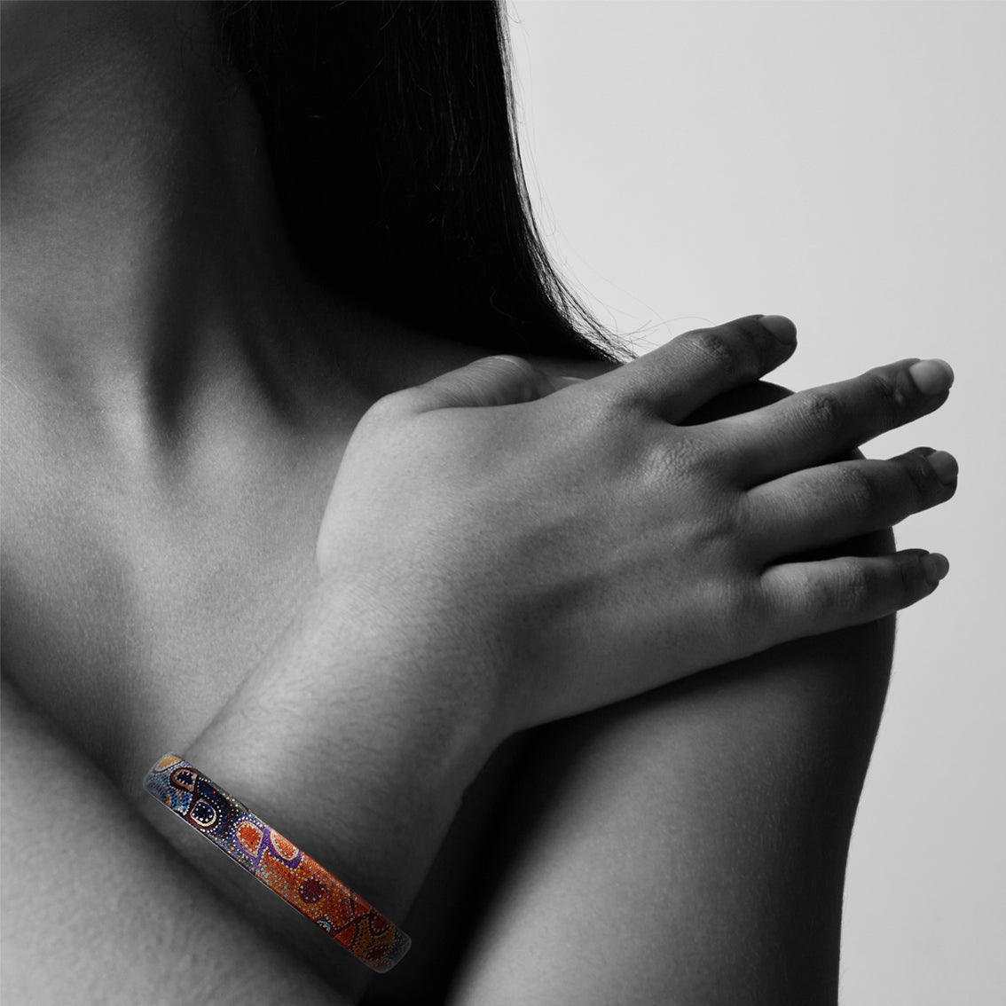 GAYLE ORANGE ADJUSTABLE MINI  BRACELET - SD013