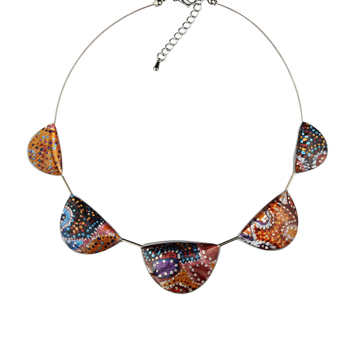 GAYLE ORANGE ADJUSTABLE NECKLACE - SD010