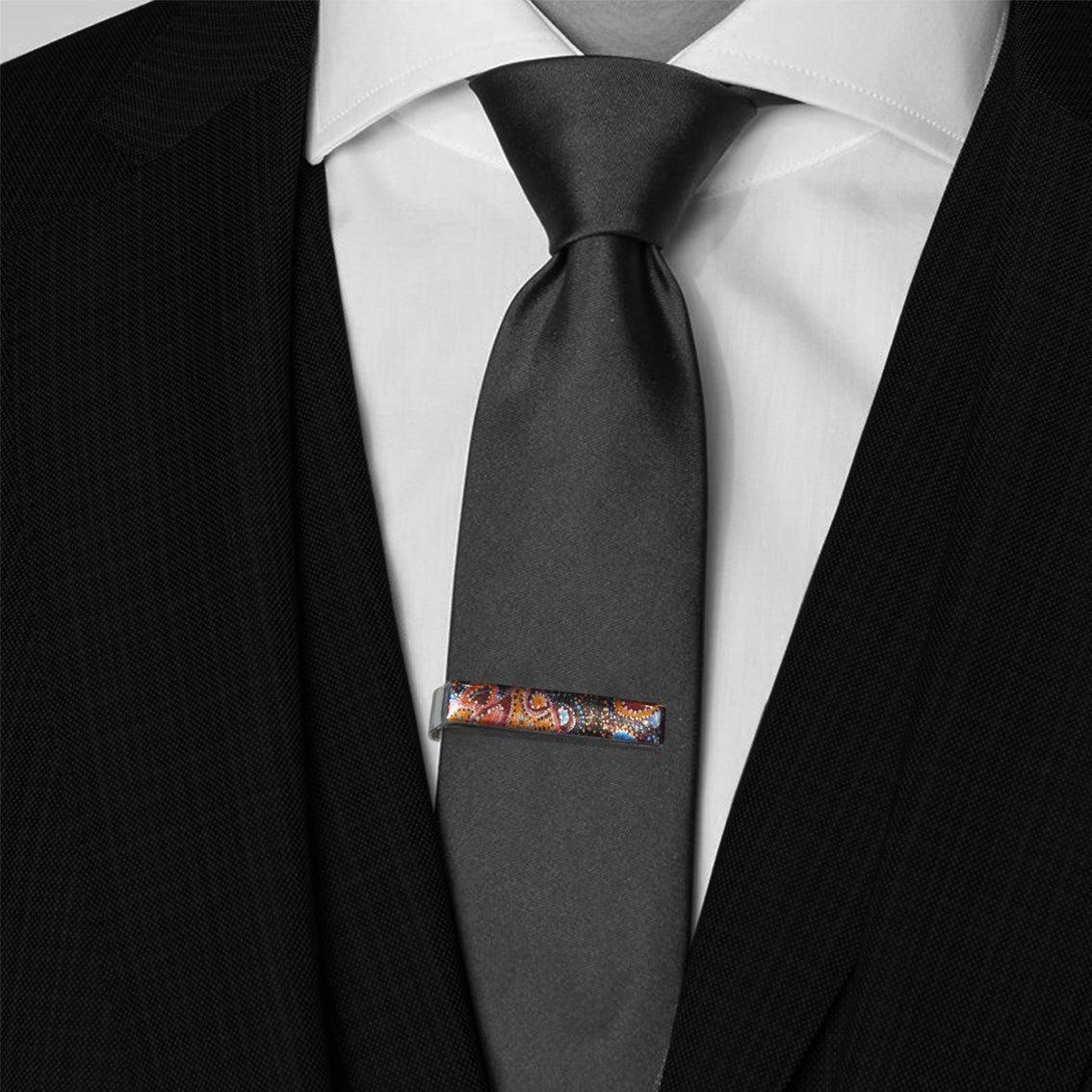 GAYLE ORANGE ELEGANT TIE-CLIP - SD019
