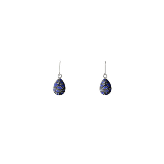 GERALDINE ROYAL BLUE DANGLE XS DROP EARRINGS - SD380 - in Circle Box