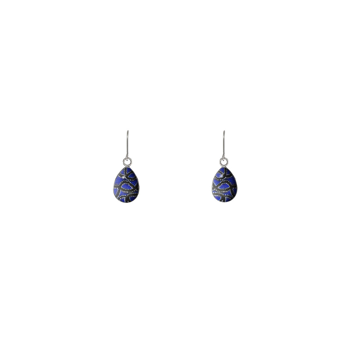 GERALDINE ROYAL BLUE DANGLE XS DROP EARRINGS - SD380S - on Satchel