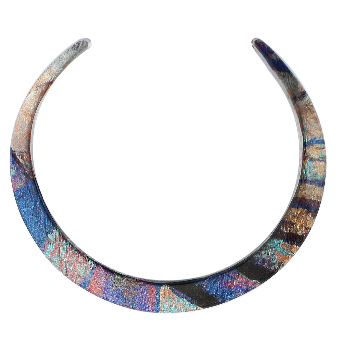 GIRL OF THE OPERA AQUA AND LILAC ADJUSTABLE FITTED NECKLACE - D769