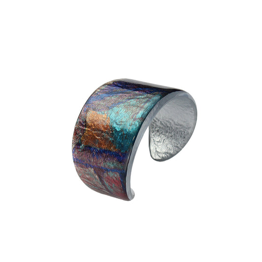 GIRL OF THE OPERA AQUA AND LILAC ADJUSTABLE WIDE BRACELET - D772