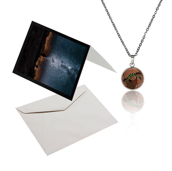 CARD AND AUSTRALIAN ABORIGINAL ANIMALS GIFT SET - MAG001