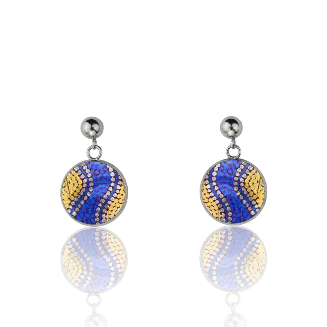 GRACIE COLORFUL DANGLE DROP CIRCLE EARRINGS - M099S - on Satchel